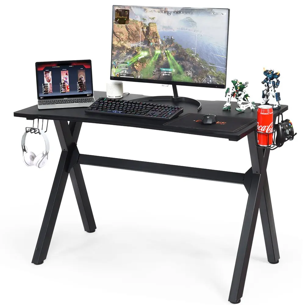 Gaming Desk Computer Desk Table w/Cup Holder & Headphone Hook Gamer Workstation
Gaming Desk Computer Desk Table w/Cup Holder & Headphone Hook Gamer Workstation