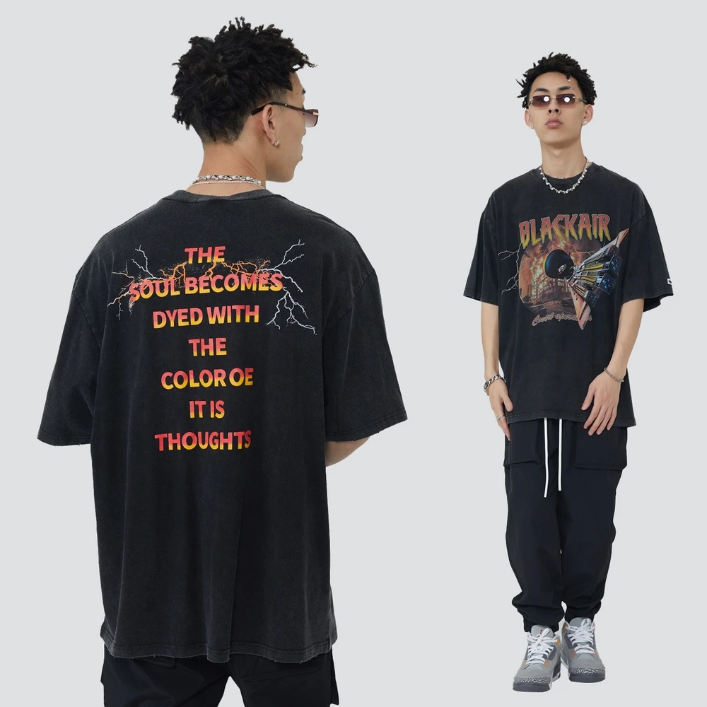 Lightning Print Distressed Hip Hop Oversized T Shirts Goth Vintage Men Streetwear Y2k T-shirt Cotton Tops Harajuku Women T shirt
Lightning Print Distressed Hip Hop Oversized T Shirts Goth Vintage Men Streetwear Y2k T-shirt Cotton Tops Harajuku Women T shirt