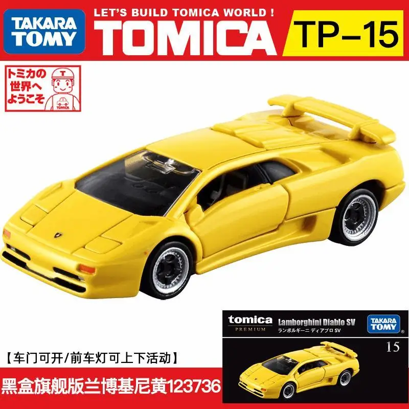 Модель автомобиля TAKARA TOMY из сплава, металлическая игрушка TP15, Lamborghini, Диабло, SV, спортивный автомобиль, масштаб 1:64, коллекция детских украшен...
Модель автомобиля TAKARA TOMY из сплава, металлическая игрушка TP15, Lamborghini, Диабло, SV, спортивный автомобиль, масштаб 1:64, коллекция детских украшен...