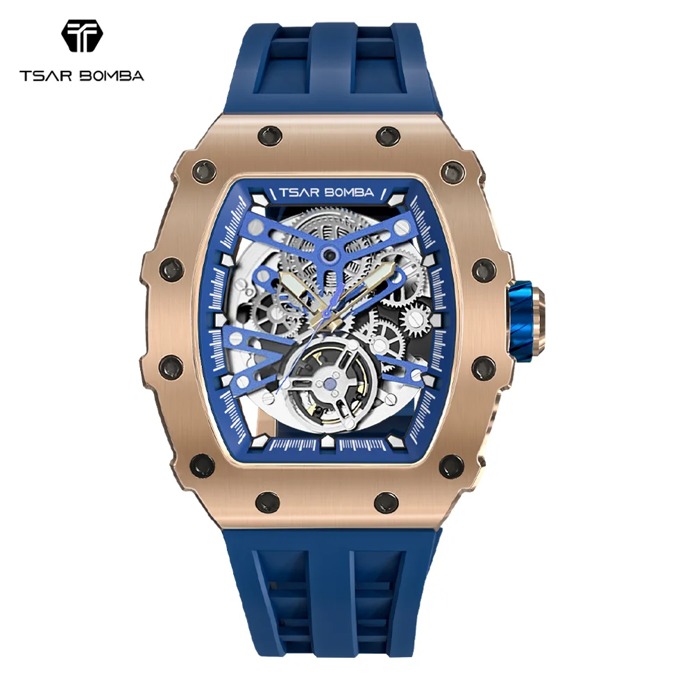 TSAR BOMBA Skeleton Watches Mens Automatic Clock Waterproof Luxury Business Mechanical WristWatch Mens Gift
TSAR BOMBA Skeleton Watches Mens Automatic Clock Waterproof Luxury Business Mechanical WristWatch Mens Gift