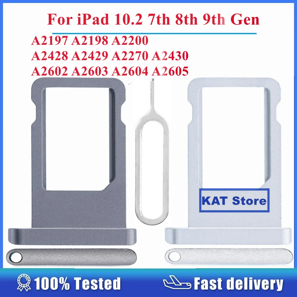 

Для iPad 10,2 7 8 9 7 8 9 Gen A2197 A2198 A2602 A2428, слот для SIM-карты, лоток для Sim-карты с штифтом для извлечения, сменные детали