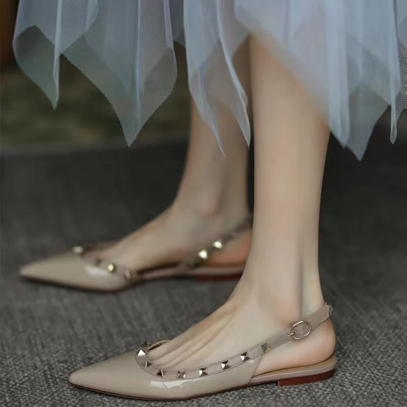 2023 Fashion Studded Pointed Toe Flats Leather Open Toe Sandals Women's Sandals Women's Flats Shoes Woman
2023 Fashion Studded Pointed Toe Flats Leather Open Toe Sandals Women's Sandals Women's Flats Shoes Woman