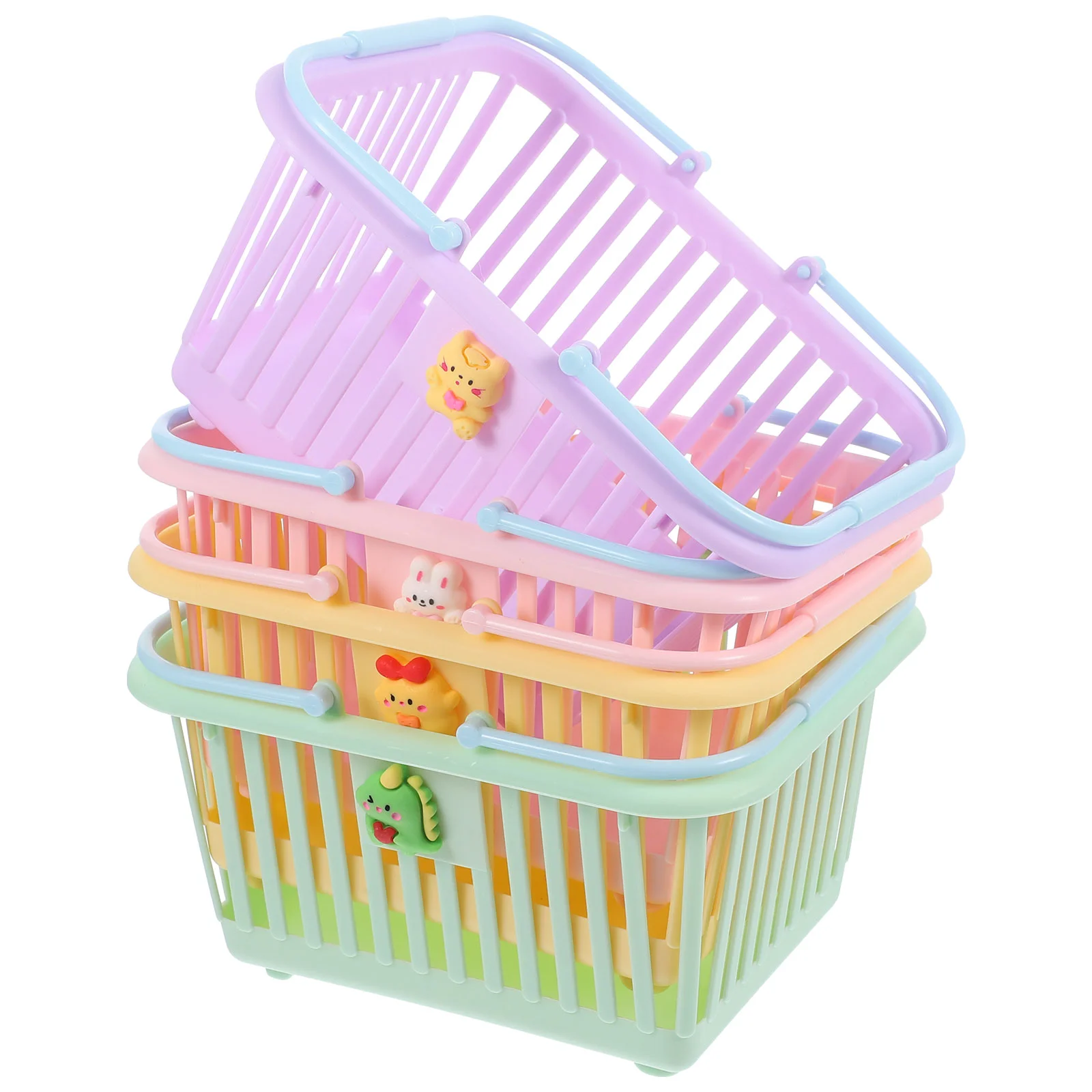 4pcs Wear-resistant Plastic Storage Basketsss With Handle Portable Shopping Basket Daily Sundries Storage Basket
4pcs Wear-resistant Plastic Storage Basketsss With Handle Portable Shopping Basket Daily Sundries Storage Basket