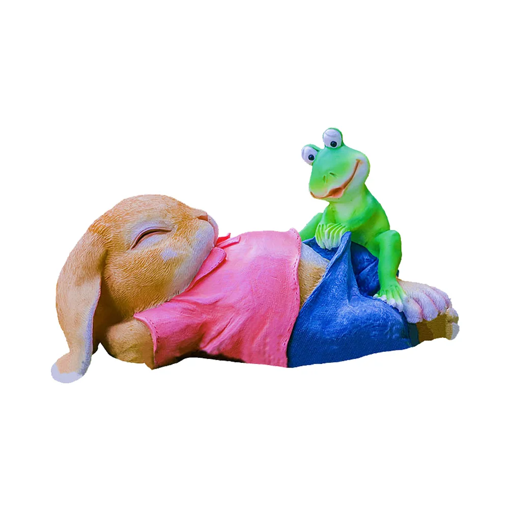 Rabbit Frogs Statue Resin Bunny Figurine Simulated Rabbit Crafts Landscape Decor
Rabbit Frogs Statue Resin Bunny Figurine Simulated Rabbit Crafts Landscape Decor