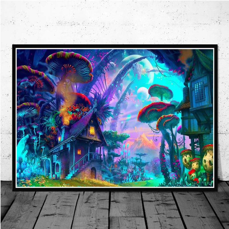 Trippy Visual Mushroom Mind Education posters and prints Pictures On The Wall Vintage Poster Decorative Home Decor Quadro 
Trippy Visual Mushroom Mind Education posters and prints Pictures On The Wall Vintage Poster Decorative Home Decor Quadro