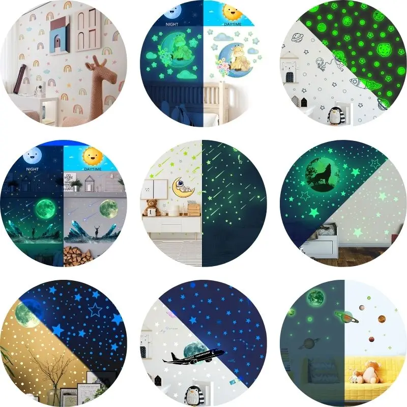 Cartoon Animal Stars Luminous Wall Sticker For Kids Room Bedroom Home Decoration Wallpaper Glow In The Dark Combination Stickers
Cartoon Animal Stars Luminous Wall Sticker For Kids Room Bedroom Home Decoration Wallpaper Glow In The Dark Combination Stickers