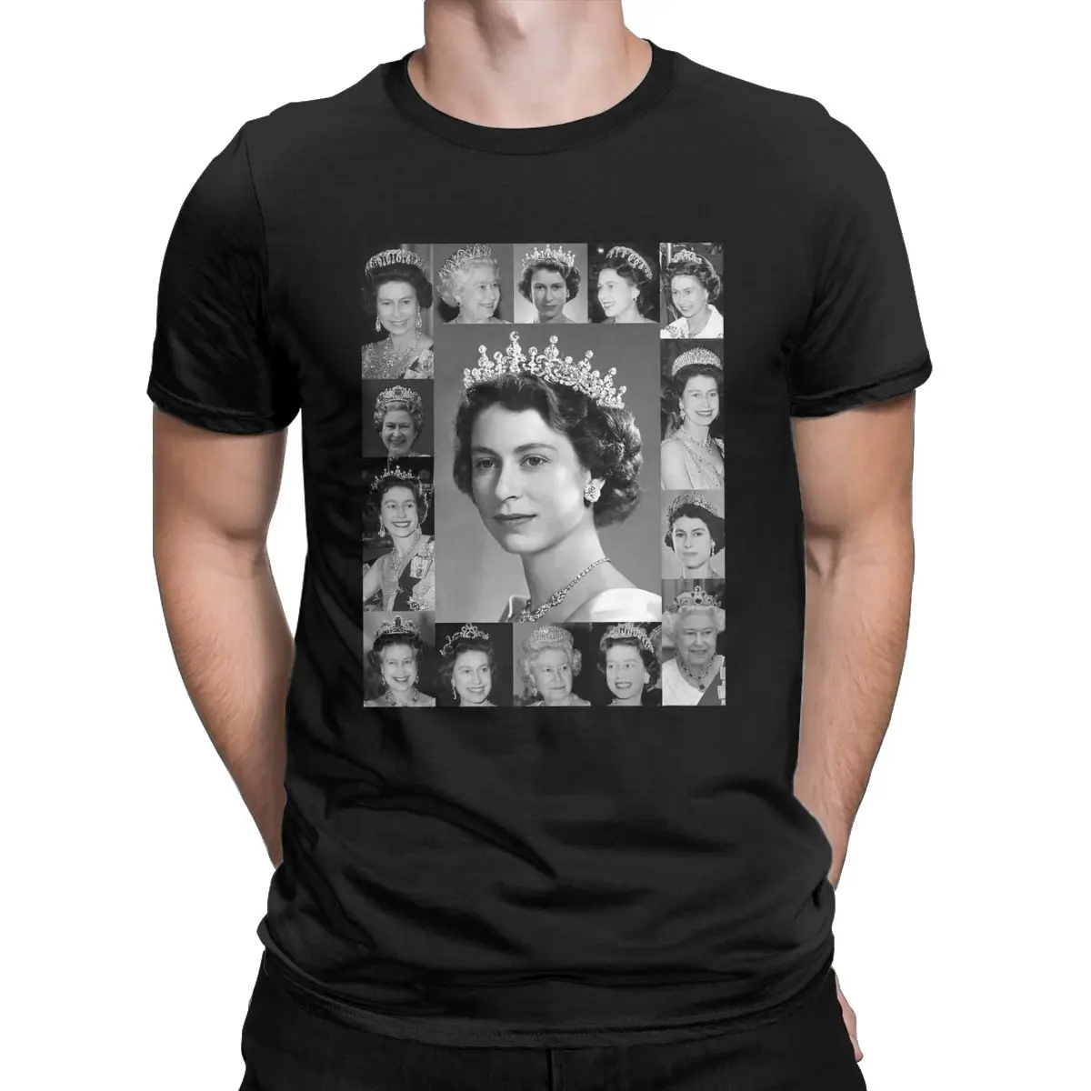 

Памятная футболка унисекс с изображением королевы Елизаветы, мужская футболка с 3d принтом, британская королевская семья, футболка с коротк...