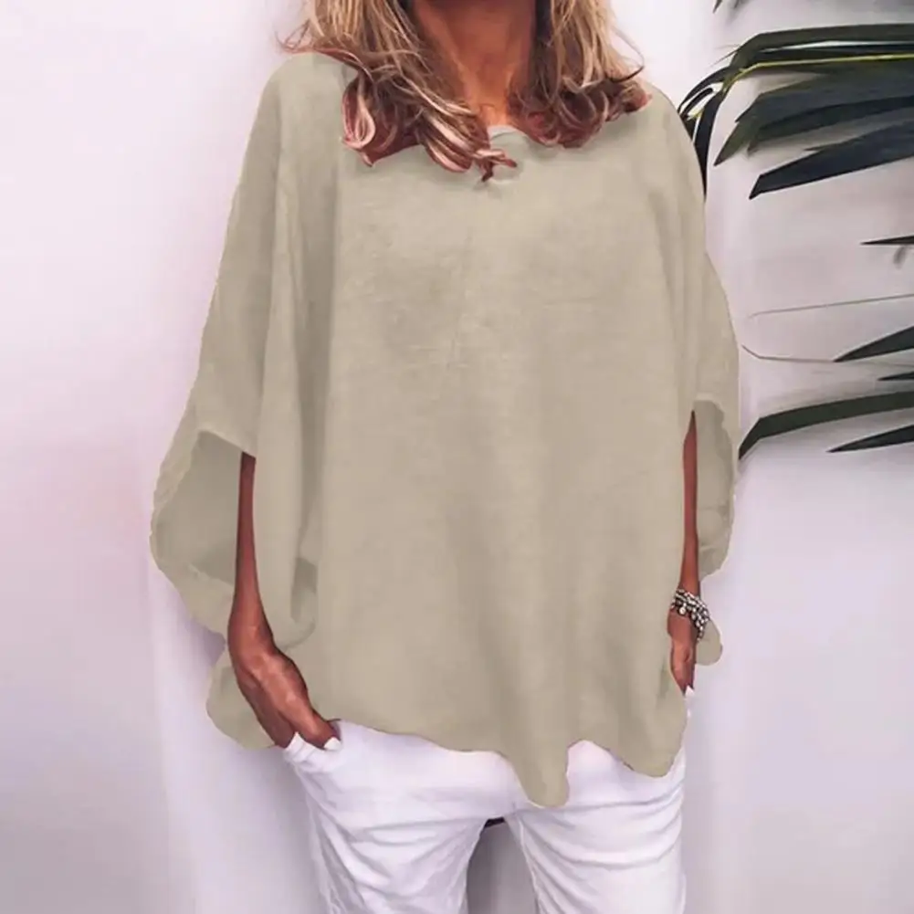 Loose Fit Shirt Breathable Women Shirt Comfortable Stylish Women's Spring Pullover Tops with Bat Sleeves Round Neck for Autumn
Loose Fit Shirt Breathable Women Shirt Comfortable Stylish Women's Spring Pullover Tops with Bat Sleeves Round Neck for Autumn