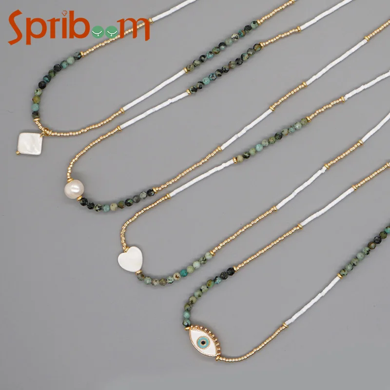 Bohemian Necklaces Natural Pearl Shell Choker Evil Eye Necklace for Women Small Beads Neck Chains Pendants Aesthetic Jewelry New
Bohemian Necklaces Natural Pearl Shell Choker Evil Eye Necklace for Women Small Beads Neck Chains Pendants Aesthetic Jewelry New