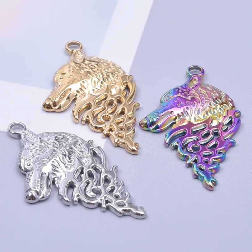 3pcs Animal Charm Wolf Male Accessories Stainless Steel Pendants Jewelry Making Charms Bulk Handmade Men Necklace Power Material
3pcs Animal Charm Wolf Male Accessories Stainless Steel Pendants Jewelry Making Charms Bulk Handmade Men Necklace Power Material