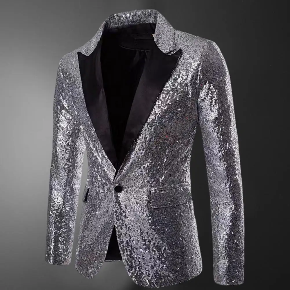 Stylish Men Glitter Embellished Blazer Jacket Event Host Blazer Minimalist Warm
Stylish Men Glitter Embellished Blazer Jacket Event Host Blazer Minimalist Warm
