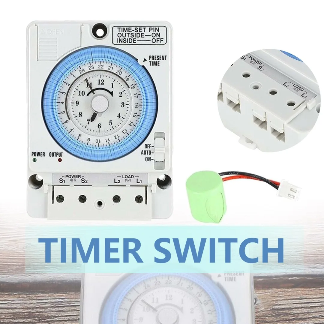 AC100-240V TB35-N Digital Timing Timer Switch Replacement Timer Switches Control Relay 24-Hour Adapter
AC100-240V TB35-N Digital Timing Timer Switch Replacement Timer Switches Control Relay 24-Hour Adapter
