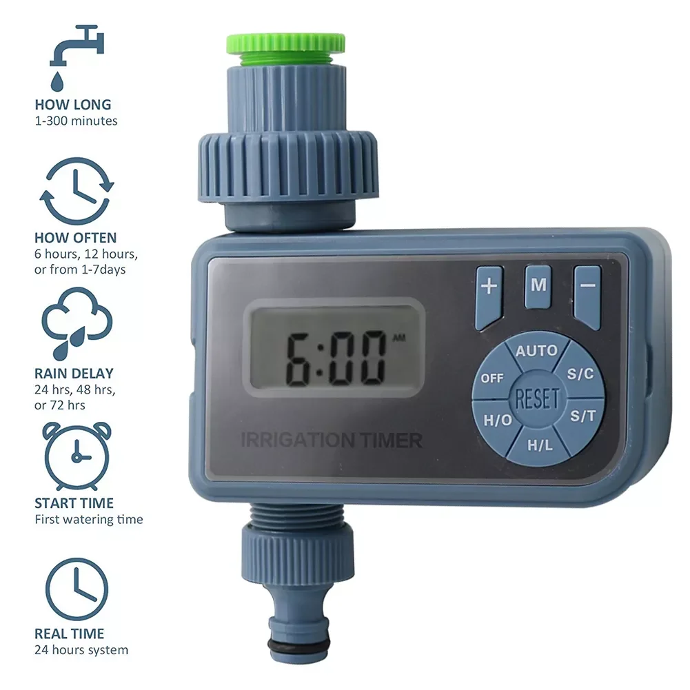 Smart Electronic Automatic LCD Display Water Timer Digital Irrigation Controller Waterproof Cover Home Garden Watering Pump 1Set
Smart Electronic Automatic LCD Display Water Timer Digital Irrigation Controller Waterproof Cover Home Garden Watering Pump 1Set