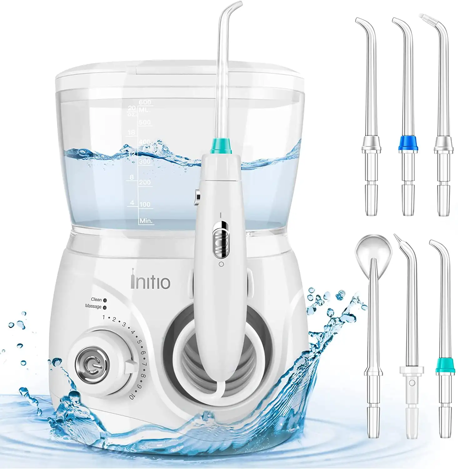 Water Flosser 10 Adjustable Modes Oral Irrigator with 600ML Detachable Water Tank 6 Multifunctional
Water Flosser 10 Adjustable Modes Oral Irrigator with 600ML Detachable Water Tank 6 Multifunctional