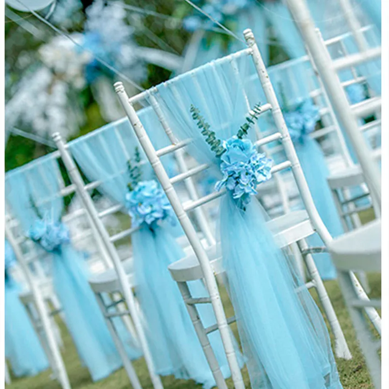 6PCS Blue/pink Wedding Background Gauze Net Chair Back Decoration Yarn Romantic Staircase Mesh Fabric Birthday Party Adornment
6PCS Blue/pink Wedding Background Gauze Net Chair Back Decoration Yarn Romantic Staircase Mesh Fabric Birthday Party Adornment