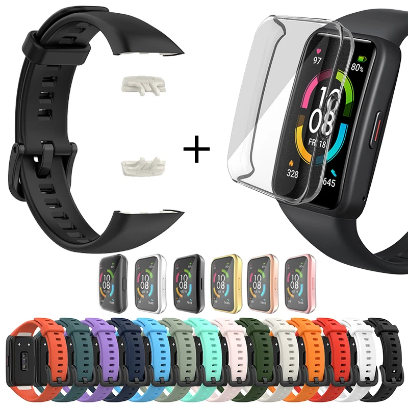 Сменный ремешок для Huawei Band 6, силиконовый ремешок для часов Honor Band 6, ремешок с ТПУ, защитный чехол на весь экран
Сменный ремешок для Huawei Band 6, силиконовый ремешок для часов Honor Band 6, ремешок с ТПУ, защитный чехол на весь экран