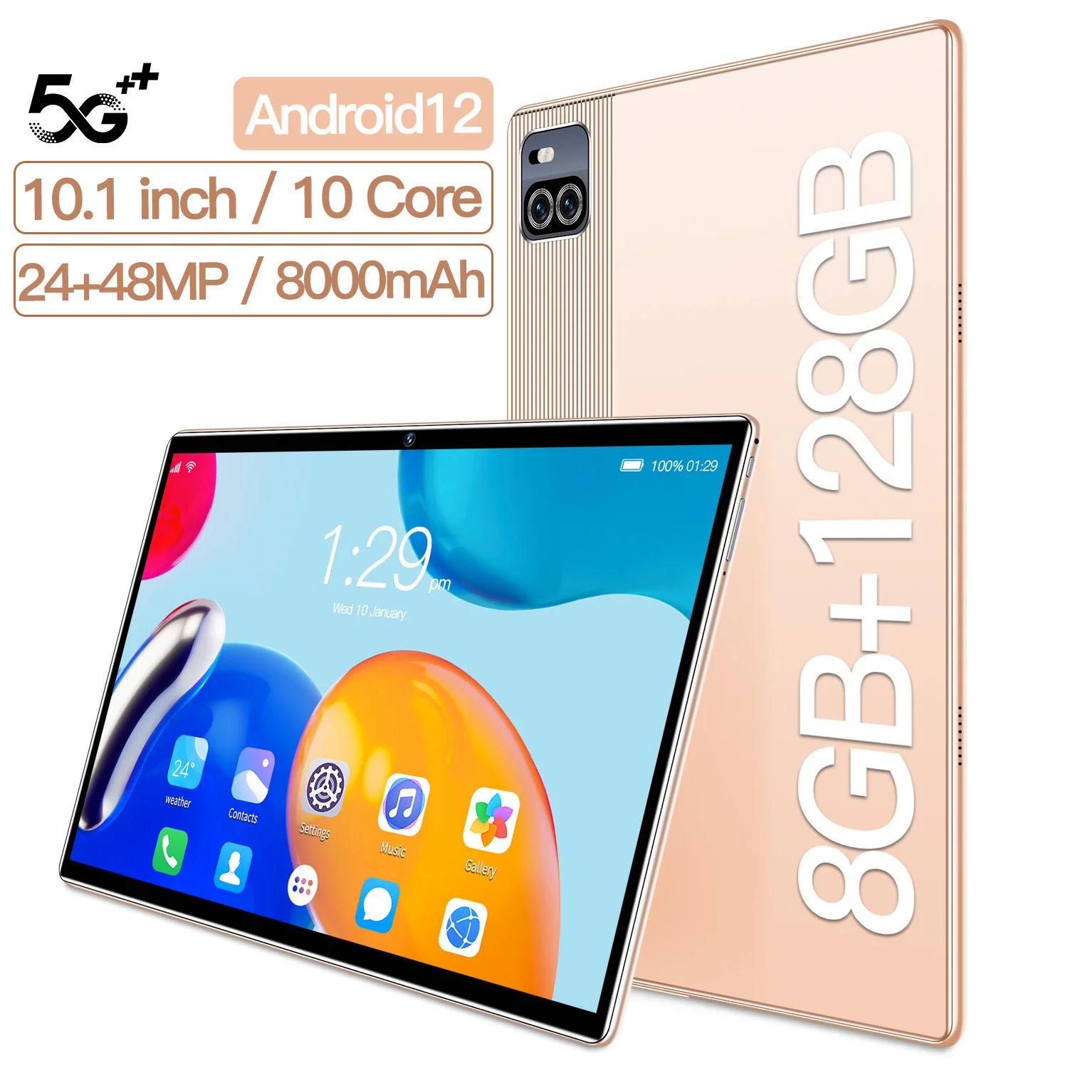 10.1-inch Android system tablet 128GB Wi Fi dual card advanced processor online office computer global version mini laptop
10.1-inch Android system tablet 128GB Wi Fi dual card advanced processor online office computer global version mini laptop