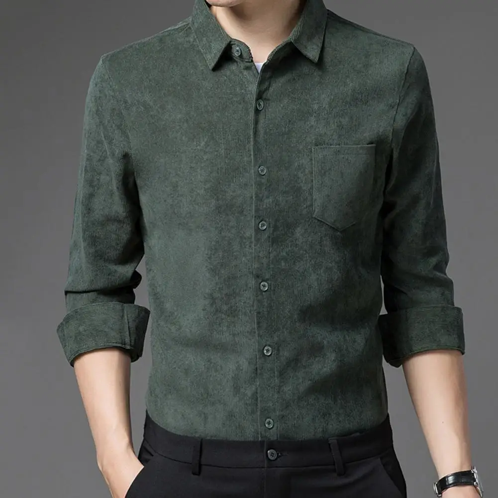 Men Shirt Pocket Formal Long Sleeve Simple Business Shirt Spring Shirt for Daily Wear
Men Shirt Pocket Formal Long Sleeve Simple Business Shirt Spring Shirt for Daily Wear