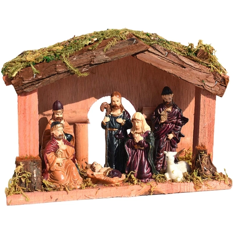 Christmas Nativity Scene Set Resin Jesus Birth Statue Nativity Manger Ornament Religious Figures Jesus Decorations
Christmas Nativity Scene Set Resin Jesus Birth Statue Nativity Manger Ornament Religious Figures Jesus Decorations
