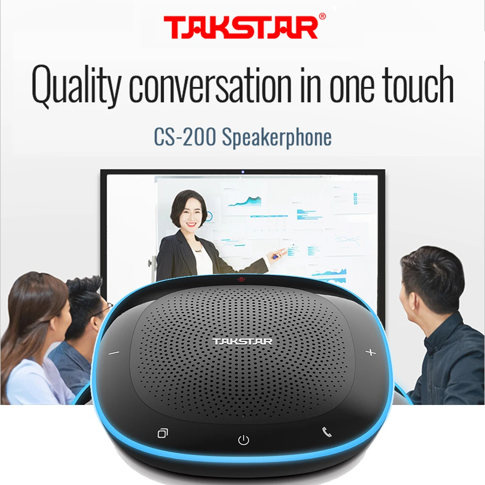 Takstar CS-200 Omni-directional Speakerphone 4 microphone Arrays For Remote conferenc Learning Training Audio Video Communicate 
Takstar CS-200 Omni-directional Speakerphone 4 microphone Arrays For Remote conferenc Learning Training Audio Video Communicate