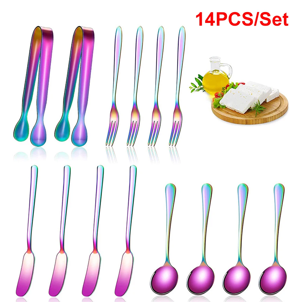 14Pcs Cutlery Set Stainless Steel Cake Spatula Butter Cream Icing Frosting Knife Spoon Fork Ice Cube Tong Set for Dessert
14Pcs Cutlery Set Stainless Steel Cake Spatula Butter Cream Icing Frosting Knife Spoon Fork Ice Cube Tong Set for Dessert