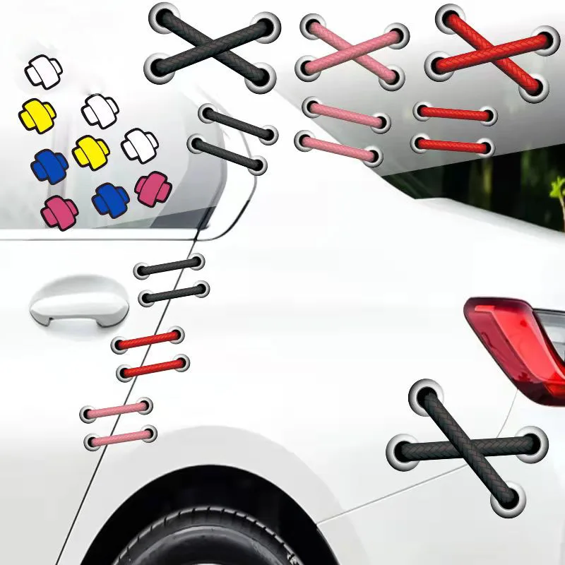 Shoelace car stickers Interesting car body cover scratch stickers Car creative 3D anti-real patch strap decoration stickers
Shoelace car stickers Interesting car body cover scratch stickers Car creative 3D anti-real patch strap decoration stickers