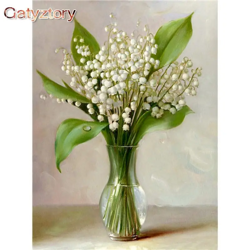 GATYZTORY Oil Paint By Numbers Kits Flowers Painting By Numbers On Canvas Frame 60x75cm Scenery Draw Painting DIY Home Decor 
GATYZTORY Oil Paint By Numbers Kits Flowers Painting By Numbers On Canvas Frame 60x75cm Scenery Draw Painting DIY Home Decor