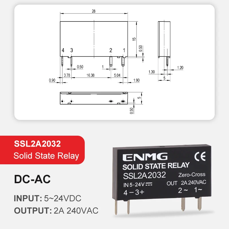 ENMG SSL2D Компактное твердотельное реле 24В
ENMG SSL2D Компактное твердотельное реле 24В