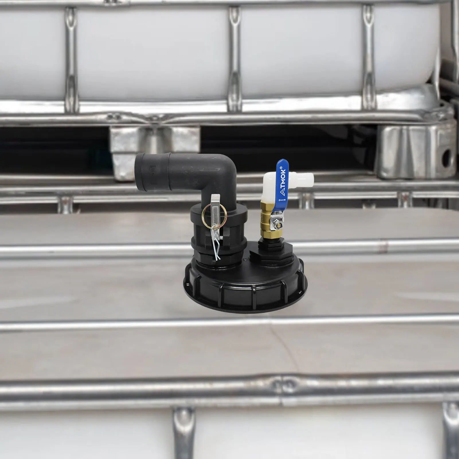 IBC Ton Cap Fitting IBC Tote Adapter With Valve Professional IBC Cap Cover Lid 90-Degree Elbow And Vent Hole Water Hose
IBC Ton Cap Fitting IBC Tote Adapter With Valve Professional IBC Cap Cover Lid 90-Degree Elbow And Vent Hole Water Hose