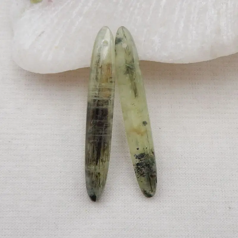 Natural Stone Green Kyanite Earring Bead 41x6x4mm 5g Semiprecious Fashion Jewelry Accessories For Women
Natural Stone Green Kyanite Earring Bead 41x6x4mm 5g Semiprecious Fashion Jewelry Accessories For Women