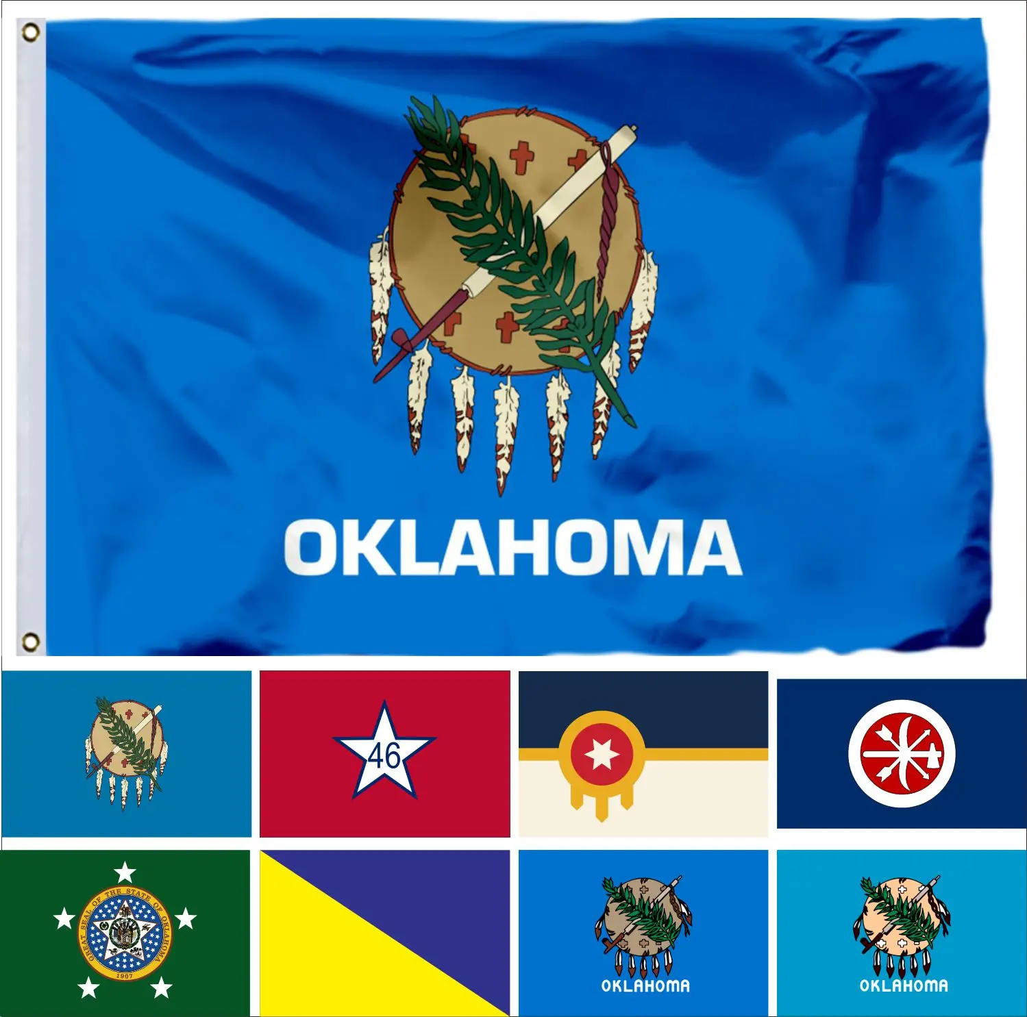 

USA Holdenville Oklahoma Flag 90x150cm Tulsa 3x5ft US Guanica Governor American United States Flags and Choctaw Brigade Banners