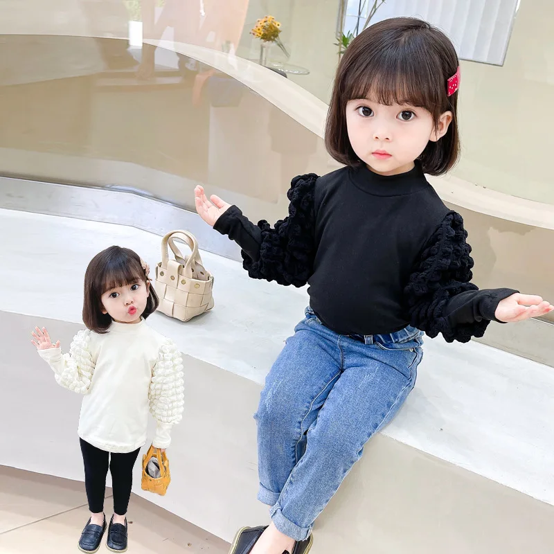 Girls' Long-Sleeved T-shirt Autumn Puff Sleeve Top Bottoming Shirt Girl Clothes T Shirt for Kids Girls 10 Years 
Girls' Long-Sleeved T-shirt Autumn Puff Sleeve Top Bottoming Shirt Girl Clothes T Shirt for Kids Girls 10 Years