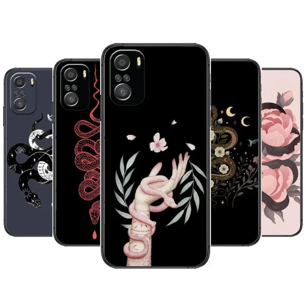 Snake Flower Phone Case For xiaomi mi 11 Lite pro Ultra 10s 9 8 MIX 4 FOLD 10T 5g Black Cover Silicone Back Prett
Snake Flower Phone Case For xiaomi mi 11 Lite pro Ultra 10s 9 8 MIX 4 FOLD 10T 5g Black Cover Silicone Back Prett