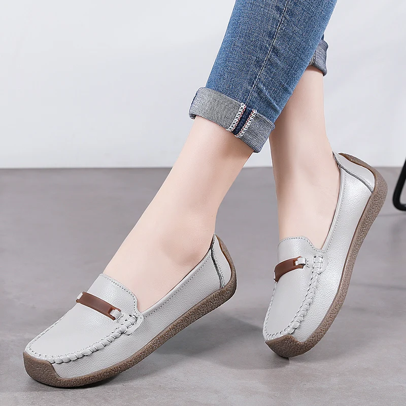 2022 New Genuine Leather Shoes Woman Slip On Women Flats Moccasins Women's Loafers Spring Autumn Mother Shoe
2022 New Genuine Leather Shoes Woman Slip On Women Flats Moccasins Women's Loafers Spring Autumn Mother Shoe