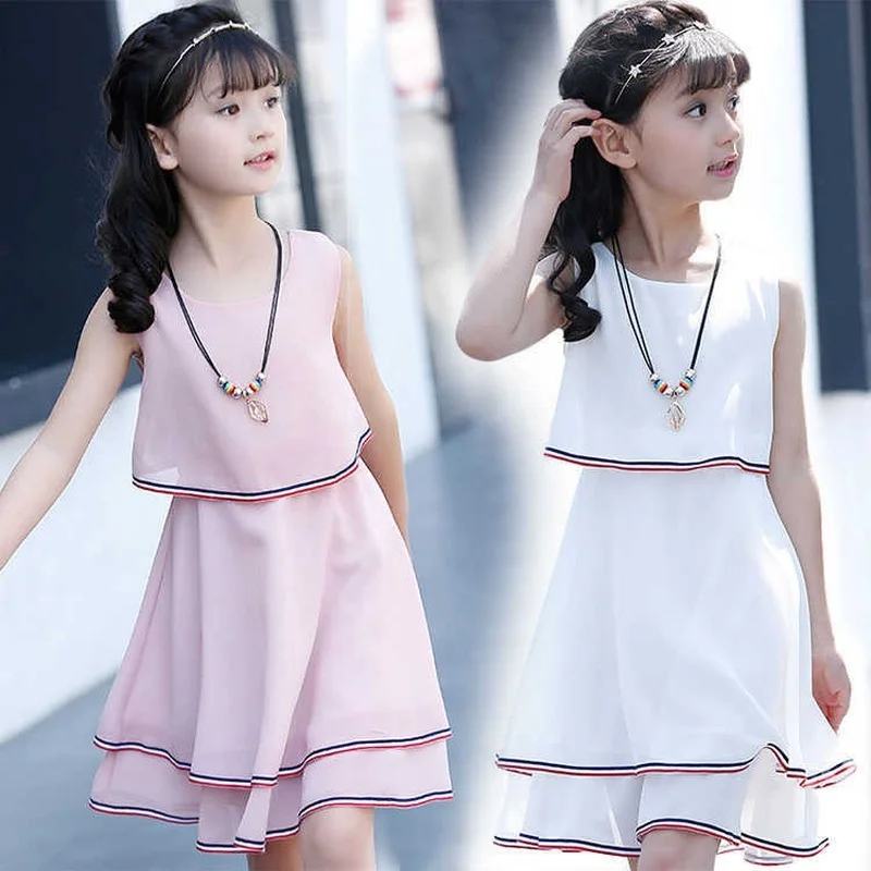 Summer Girls Chiffon Dress New Casual Little Girl Sleeveless Fashion Vest Skirt Korean Version Suitable For 3-13 Years
Summer Girls Chiffon Dress New Casual Little Girl Sleeveless Fashion Vest Skirt Korean Version Suitable For 3-13 Years