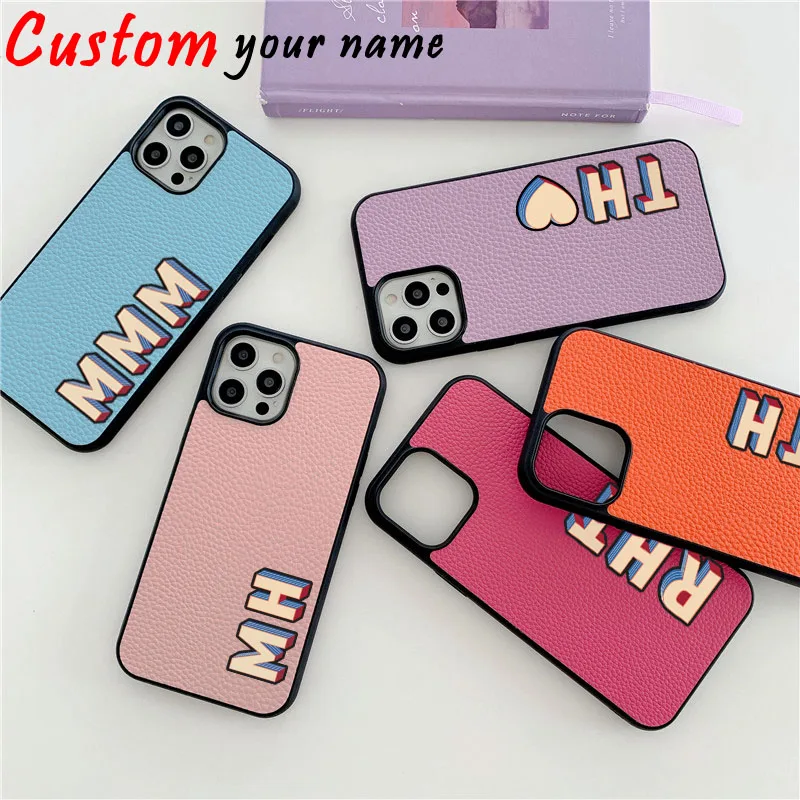 3D Custom Initials Vegan Phone Case for iPhone 14 13 pro max 12 11 Pro Max 14plus Luxury PU Leather Case 8 Plus 7P X XS XR Cover 
3D Custom Initials Vegan Phone Case for iPhone 14 13 pro max 12 11 Pro Max 14plus Luxury PU Leather Case 8 Plus 7P X XS XR Cover