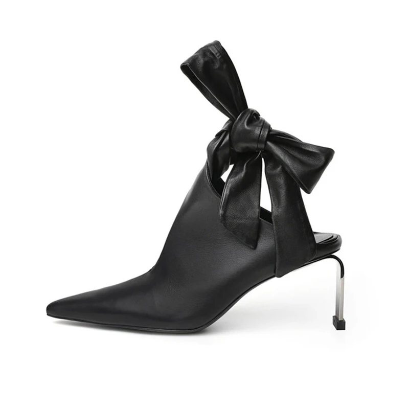 Temperament Women's Shoes Spring Solid Color Genuine Leather Material Muller Shoes Lovely Bowknot Decor Banquet Women Pumps
Temperament Women's Shoes Spring Solid Color Genuine Leather Material Muller Shoes Lovely Bowknot Decor Banquet Women Pumps