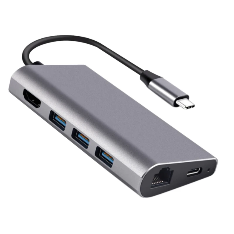 8 в 1 USB C концентратор, многопортовый адаптер HDMI выход Gigabit Ethernet SD + Micro-SD карты порты 3 USB порта для ПК ноутбука и т. д.
8 в 1 USB C концентратор, многопортовый адаптер HDMI выход Gigabit Ethernet SD + Micro-SD карты порты 3 USB порта для ПК ноутбука и т. д.