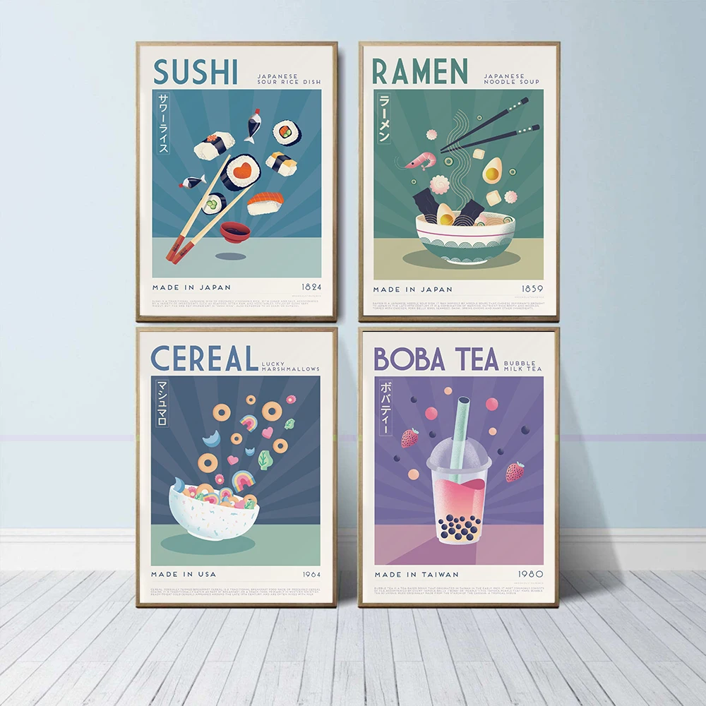 Nordic Kitchen Decor Wall Art Food Ramen Sushi Canvas Posters and Prints Frameless Nordic Home Decoration
Nordic Kitchen Decor Wall Art Food Ramen Sushi Canvas Posters and Prints Frameless Nordic Home Decoration