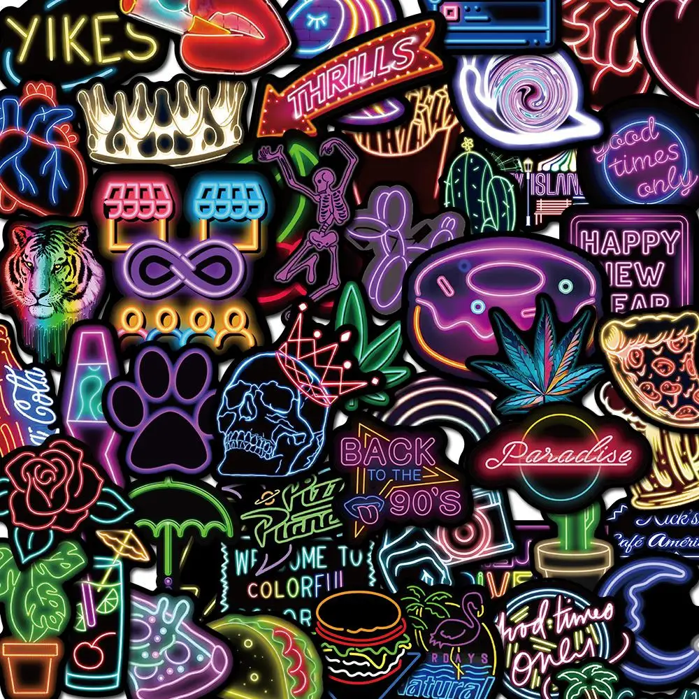10/50PCS Neon CUTE Stickers Vintage Cool For Gift DIY Kid Notebook Luggage Motorcycle Laptop Refrigerator Decals Graffiti
10/50PCS Neon CUTE Stickers Vintage Cool For Gift DIY Kid Notebook Luggage Motorcycle Laptop Refrigerator Decals Graffiti