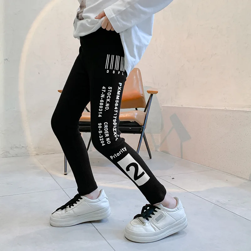 Girls Letter Print Black Cotton Leggings 8 10 12 years Kids Fashion Casual Outfits 2022 Fall Teen Girl Skinny Pants
Girls Letter Print Black Cotton Leggings 8 10 12 years Kids Fashion Casual Outfits 2022 Fall Teen Girl Skinny Pants