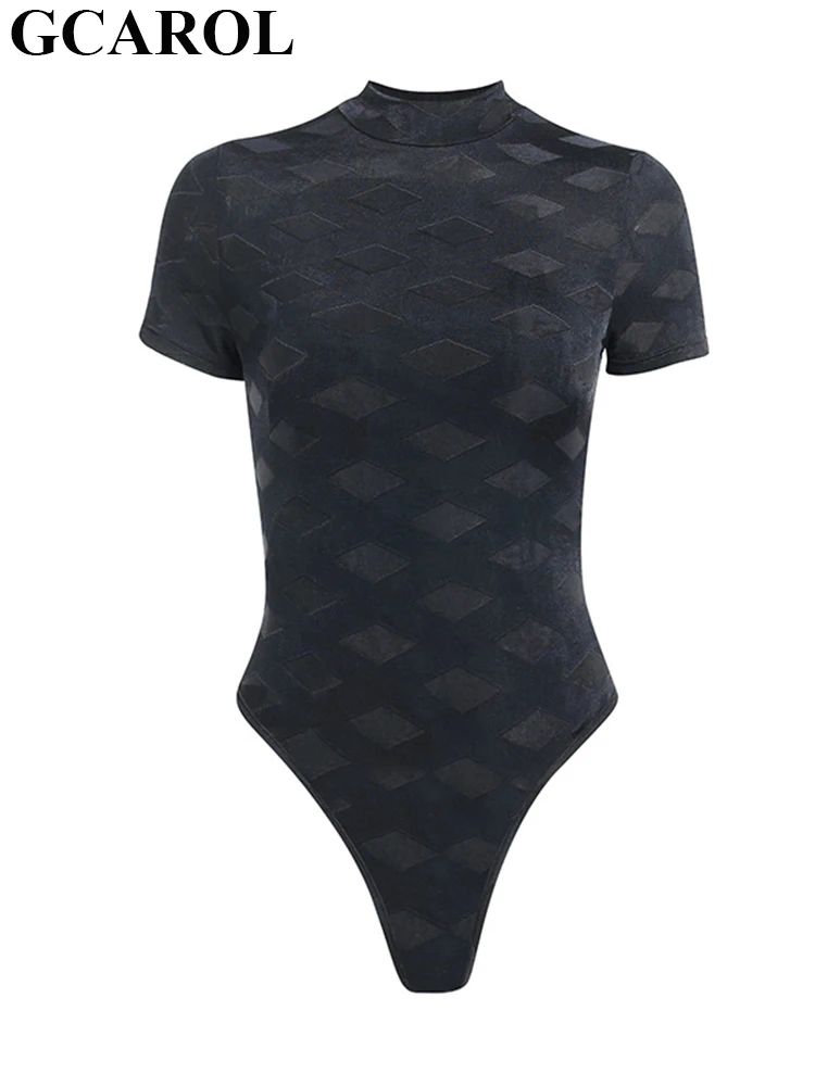 GCAROL Women Sexy Gauze Rhombic Lattice Bodysuit Semi Transparent Knit Stretch One Piece Romper Summer Basic Playsuits
GCAROL Women Sexy Gauze Rhombic Lattice Bodysuit Semi Transparent Knit Stretch One Piece Romper Summer Basic Playsuits