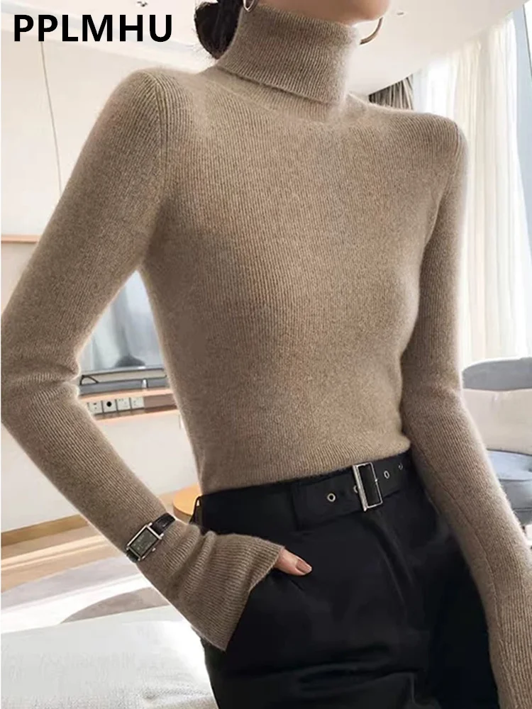 Classic Women's Turtleneck Sweaters Warm Pullover Basic Slim Korean Casual Fall Winter Elegant Knitted Tops All Match Jumper
Classic Women's Turtleneck Sweaters Warm Pullover Basic Slim Korean Casual Fall Winter Elegant Knitted Tops All Match Jumper