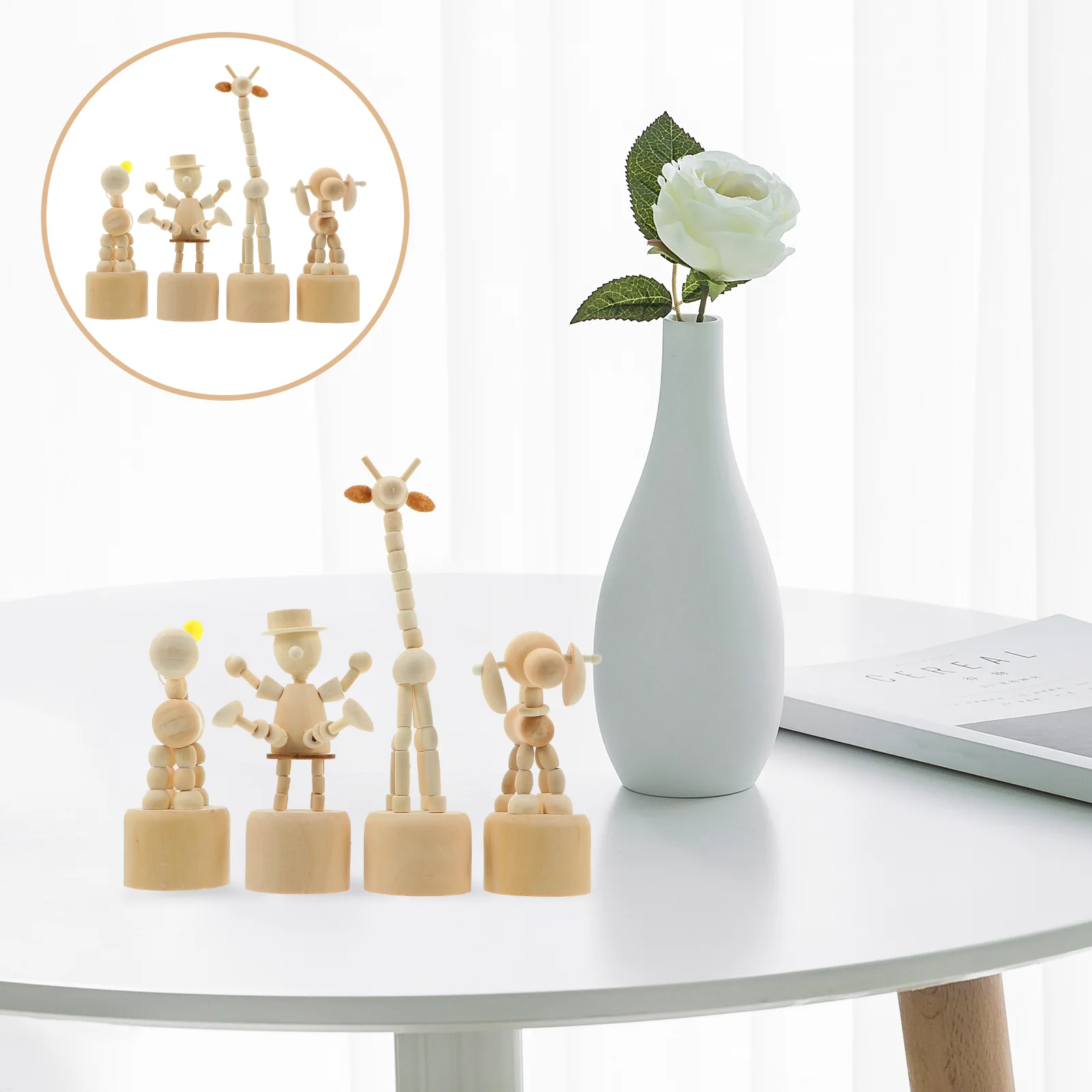 4Pcs Statues Creative Animal Shape Fashion Adorable Desktop Ornaments Desk Statues for Home
4Pcs Statues Creative Animal Shape Fashion Adorable Desktop Ornaments Desk Statues for Home