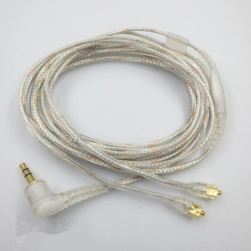 

Аудио кабель для наушников SE215 SE315 SE425 SE535, Стерео Мобильный TH904 1,6 метров, 1 шт., прочный для SHURE, высокое качество