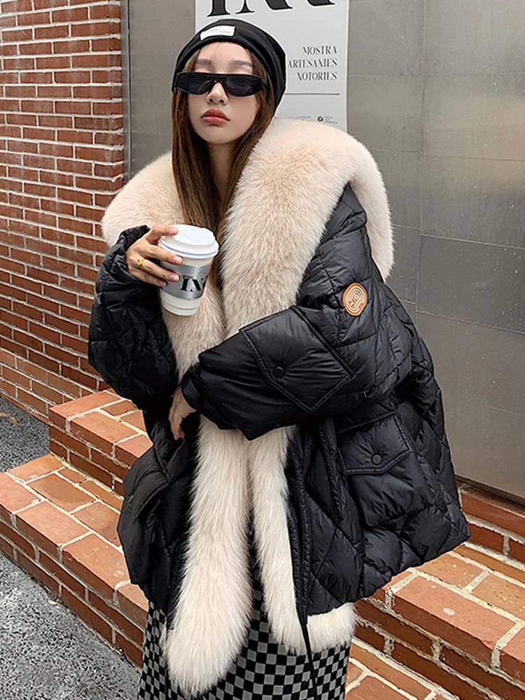 Big Luxury Real Fox Fur Collar 2022 Women Winter Down Jacket 90% Duck Down Coat Puffer Feather Female Parka Snow Outwear P40
Big Luxury Real Fox Fur Collar 2022 Women Winter Down Jacket 90% Duck Down Coat Puffer Feather Female Parka Snow Outwear P40