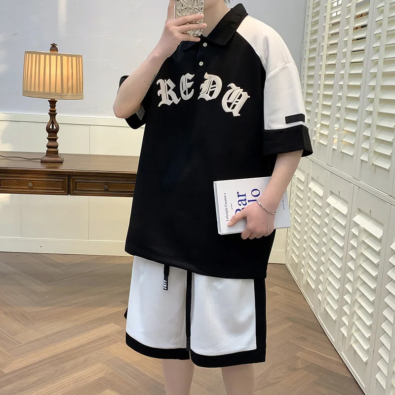 Summer New POLO Neck Short Sleeve Shorts Set Student Loose Teenage Casual Sports
Summer New POLO Neck Short Sleeve Shorts Set Student Loose Teenage Casual Sports