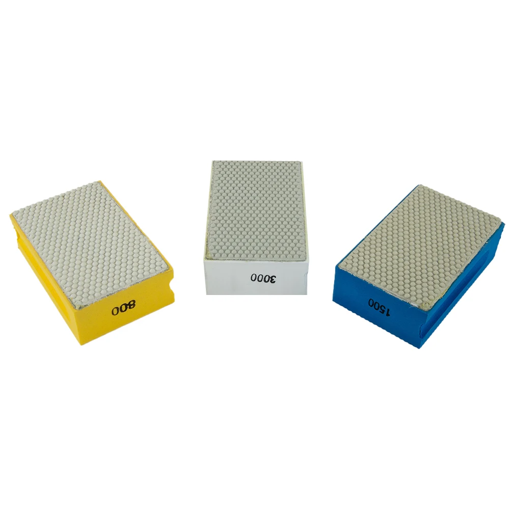 3pcs Diamond Polishing Hand Pads 800# 1500# 3000# 90*55mm For Granite Marble Glass For Fine Grinding And Polishing Grinding Tool
3pcs Diamond Polishing Hand Pads 800# 1500# 3000# 90*55mm For Granite Marble Glass For Fine Grinding And Polishing Grinding Tool