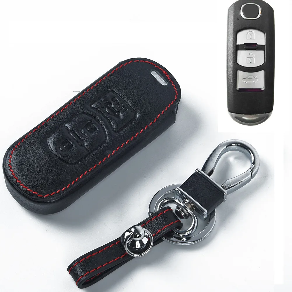 Leather Car Key Case 3 Buttons Folding Remote Control Protect Cover W/ Key Ring For Mazda 2 3 5 6 CX5 CX7 Car Interior Accessory
Leather Car Key Case 3 Buttons Folding Remote Control Protect Cover W/ Key Ring For Mazda 2 3 5 6 CX5 CX7 Car Interior Accessory