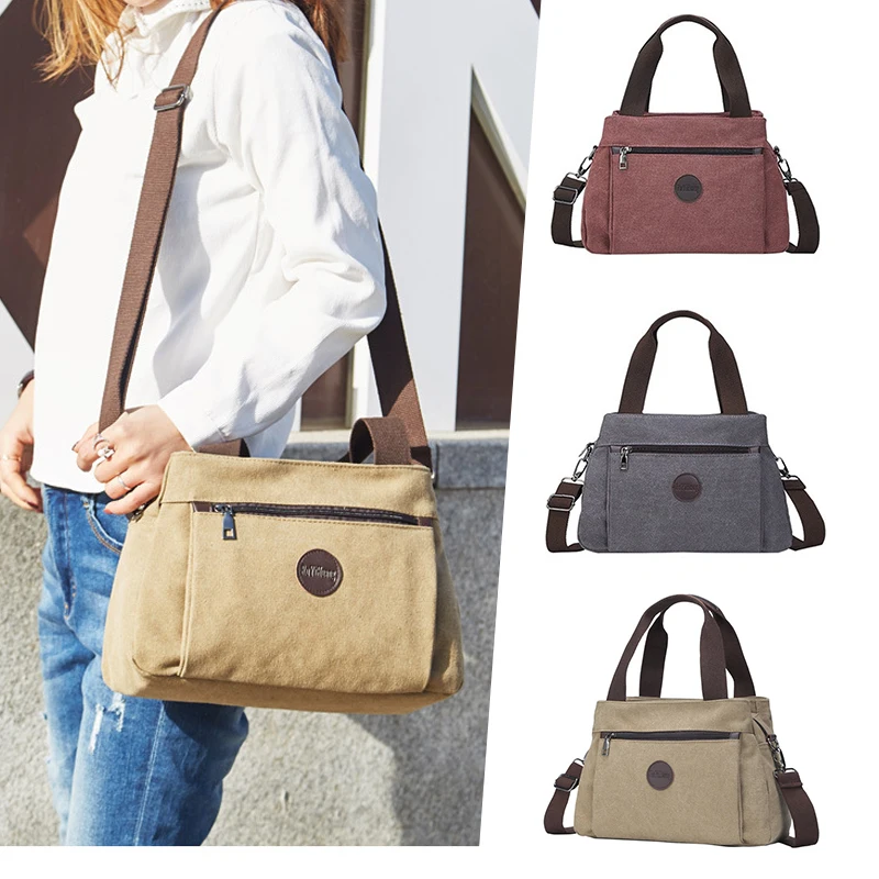 Retro Casual Women's Bag Canvas Ladies Single-shoulder Messenger Bag Women's Large-capacity Multi-compartment Canvas Bag
Retro Casual Women's Bag Canvas Ladies Single-shoulder Messenger Bag Women's Large-capacity Multi-compartment Canvas Bag